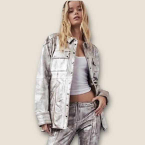 Nicholas K for Free People Metallic Seth Shirt - Picture 3 of 14